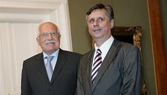 Václav Klaus a Jan Fischer