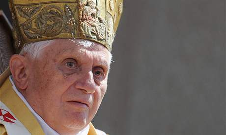 Pape Benedikt XVI. pi návtv Betléma.