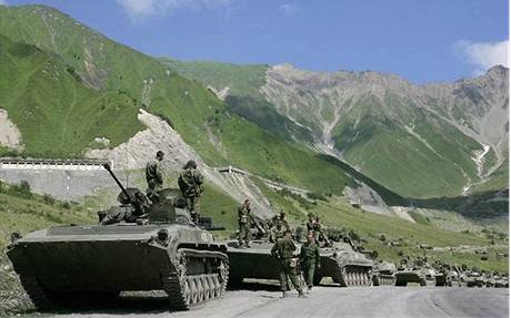 Konvoj ruských voják v Gruzii