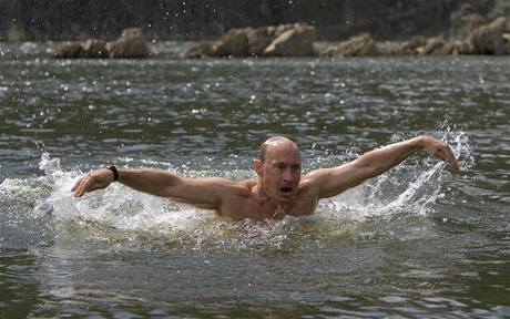 Vladimír Putin si užívá pobyt na Sibiři.