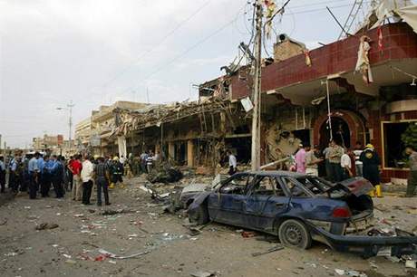 Výbuch na bagdádském triti - ilustraní foto.