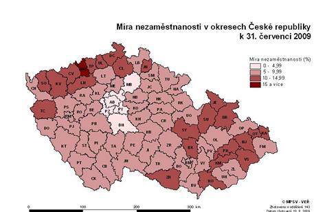 Nezamstnanost v evenci 2009