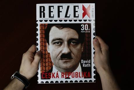 David Rath jako Hitler - fotomontá Reflex