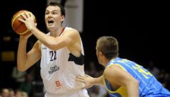 Utkání bará�e divize A basketbalového mistrovství Evropy mu�� �R - Ukrajina 