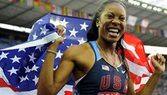 Sanya Richards a její velká radost.
