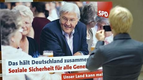 Jistoty pro vechny aneb pedvolební plakát socialisty Steinmeiera.