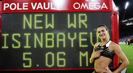 Světová rekordmanak Isinbajeva. 
