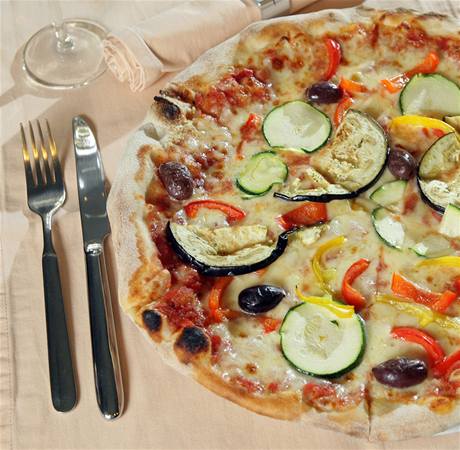 Restaurace Mirellie - Vegetariana pizza.