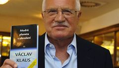 Prezident Václav Klaus pedstavil 28. srpna v Praze svou novou knihu Modrá planeta v ohroení. 