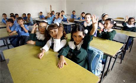 Palestinské děti ve škole (ilustrační foto)