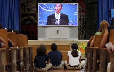 Prezident Obama mluv ke kolkm