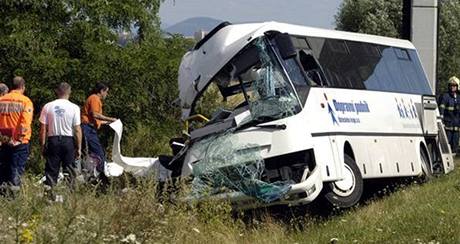 Nehoda autobusu (Ilustraní foto).