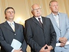 Jan Fischer, Václav Klaus a Mirek Topolánek na Hrad