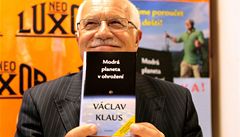 Václav Klaus pedstavil a podepisoval svou novou knihu o klimatu.