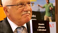 Václav Klaus p�edstavil a podepisoval svou novou knihu o klimatu.