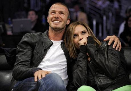 David Beckham se svou manželkou Victorií, členkou Spice Girls.