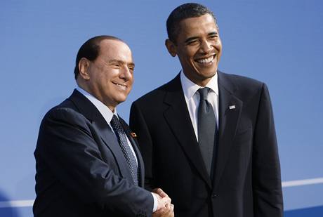 Silvio Berlusconi a Barack Obama