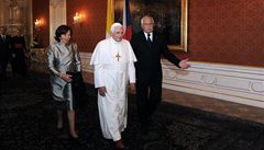 Prezident Klaus s Benediktem XVI. na Hrad�