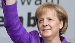Nmecká kancléka Angela Merkelová bhem pedvolební kampan