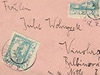 Obálka, ve které byl Kafkv dopis nalezen