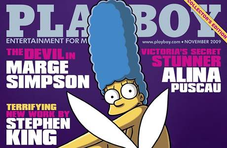 Marge Simpsonová na obálce Playboye