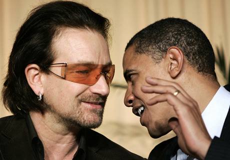 Bono s americkým prezidentem Obamou