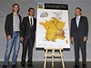 Zleva: Andy Schleck, Contador a Armstrong.