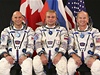 Milioná Guy Laliberté, ruský kosmonaut Maxim Surajev a Amerian Jeffrey Williams