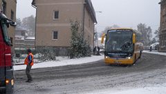 P�ed�asná sn�hová nadílka zasko�ila �eskou republiku