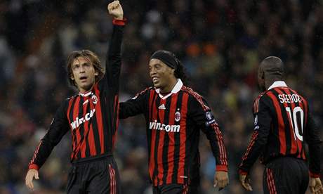 Fotbalisté AC Milán mohli po vítzství nad Realem slavit