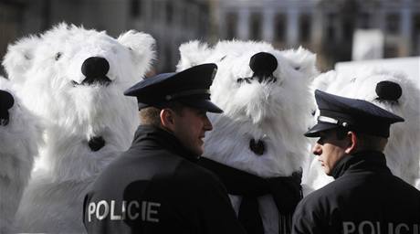 Demonstrace "ledních medvd"