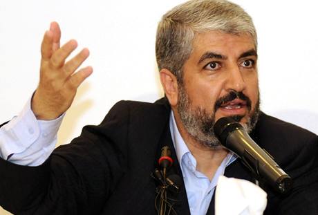 Exilový vdce Hamasu Khaled Meshaal 