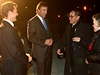 Dalibor Balínek a Karl Hans Arnold vítají izraelského velvyslance v R Jaakova Leevyho s manelkou.