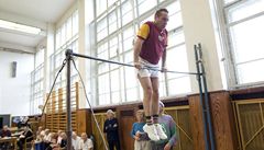 Jan Saudek p�i víceboji.