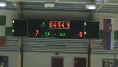 Skóre v první t�etin� zápasu Slovensko vs. Bulharsko.