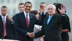 Barack Obama na náv�t�v� v Praze (2009)