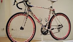 Lance Armstrong a jeho kola. est svtoznámých umlc si vzalo do parády Armstrongova závodní kola. Na snímku výtvor Damiena Hirsta.