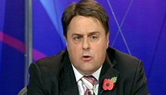 Pedseda Britské národní strany Nick Griffin.