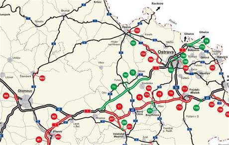 Zprovoznním úsek T1 a T2 dojde k dálninímu propojení Prahy s Ostravou.