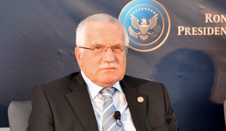 Václav Klaus na konferenci v USA