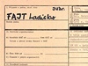 Záznam z kartotéky náelníka kádrového odboru