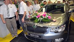 Automobilka koda Auto zahájila 9. listopadu v závod Kvasiny na Rychnovsku sériovou výrobu modelu Superb Combi.