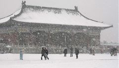 Sn�hová kalamita v Pekingu