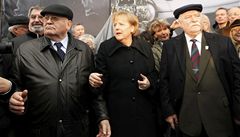 Michail Gorbaov, Angela Merkelová a Lech Walesa