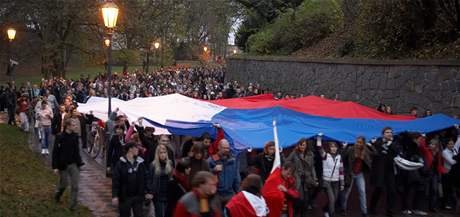 20.výroí sametové revoluce - Pochod z Albertova na Národní tídu