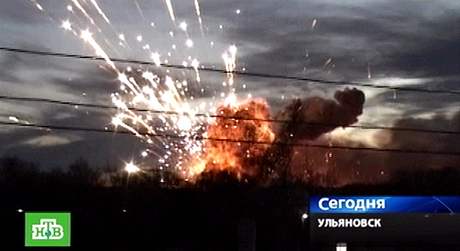 Výbuch muniního skladu v ruském Uljanovsku