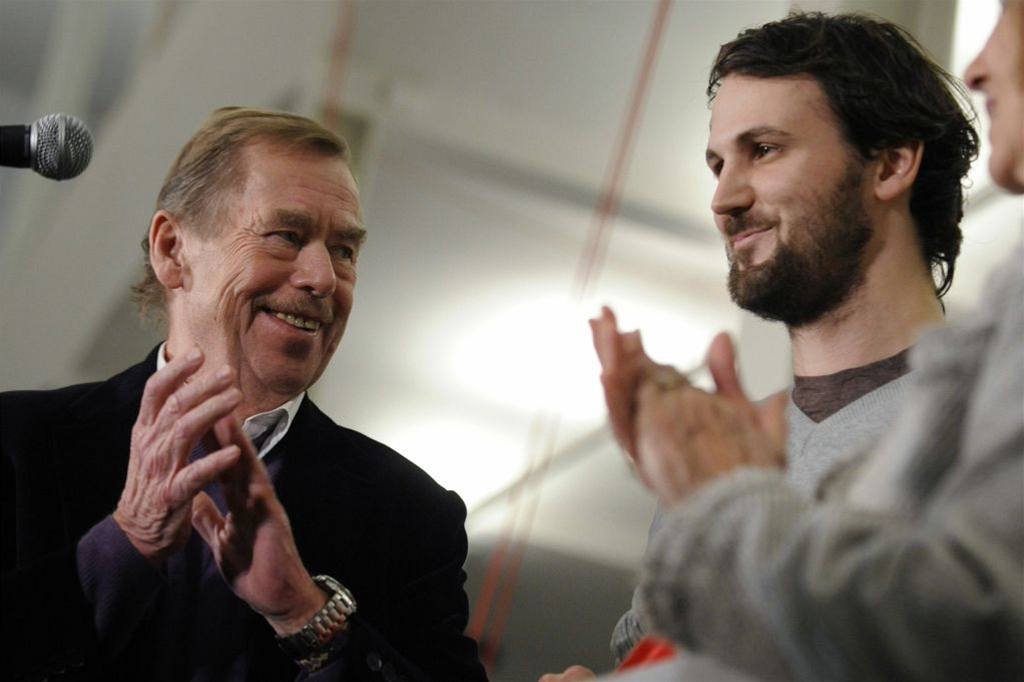 Ji�í Skála, laureát Chaloupeckého ceny 2009, a Václav Havel