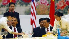Slavnostní večeře: B. Obama a čínský prezident Chu Ťin-tchao  | na serveru Lidovky.cz | aktuální zprávy