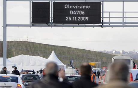 Slavnostní otevení nového úseku dálnice D1.