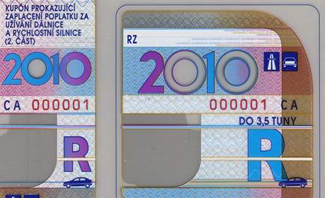 Nová dálniní známka pro rok 2010